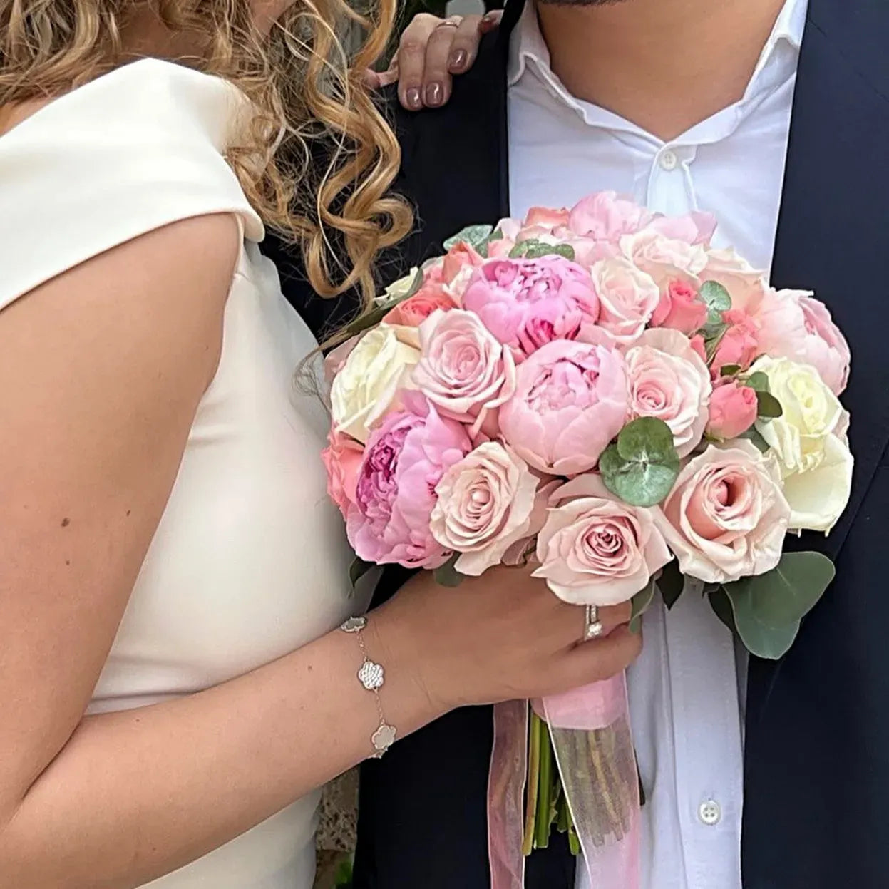 Peony Wedding Bridal Flower Bouquet - Miami Flower Store Same-Day Delivery Fort Lauderdale Brickell Aventura Las Olas Hallendale Beach Hollywood Sunny Isles