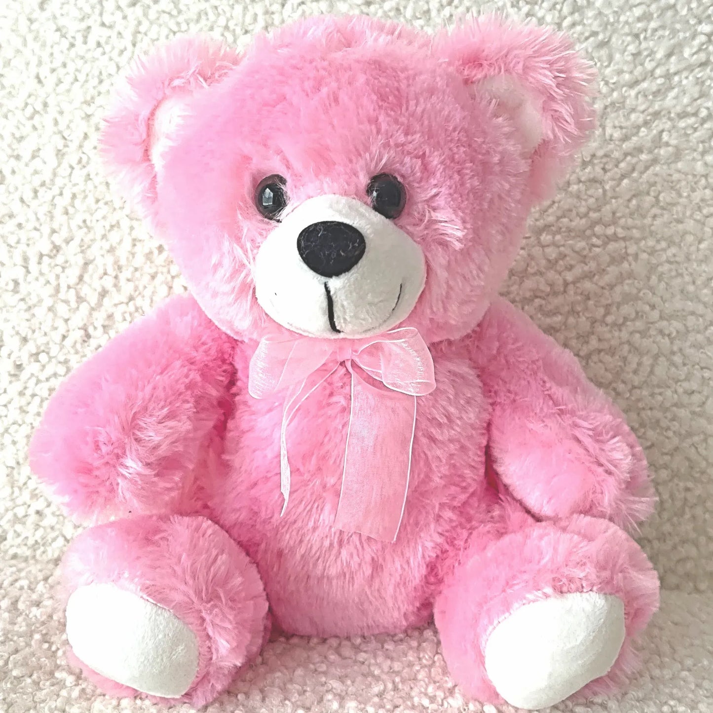 11" Pink Stuffed Teddy Bear - Miami Flower Store Same-Day Delivery Fort Lauderdale Brickell Aventura Las Olas Hallendale Beach Hollywood Sunny Isles