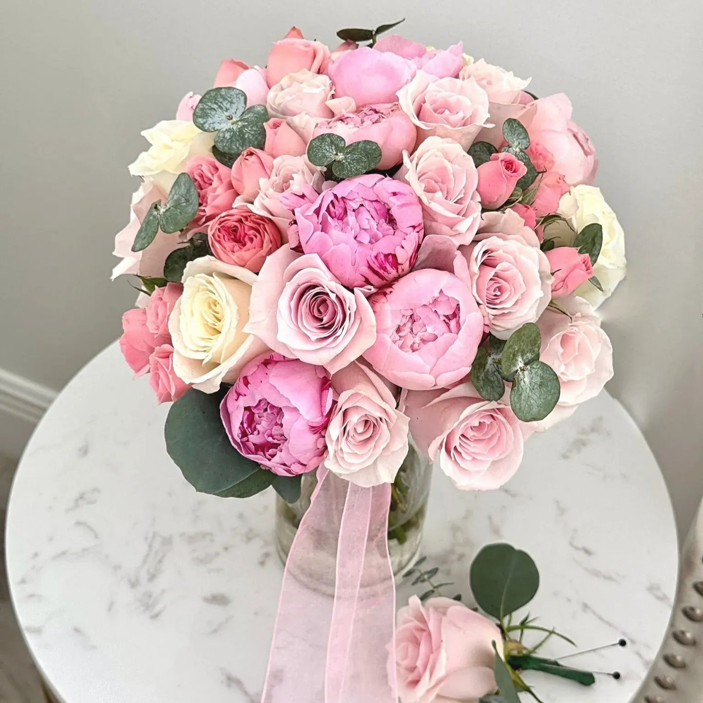 Peony Wedding Bridal Flower Bouquet - Miami Flower Store Same-Day Delivery Fort Lauderdale Brickell Aventura Las Olas Hallendale Beach Hollywood Sunny Isles