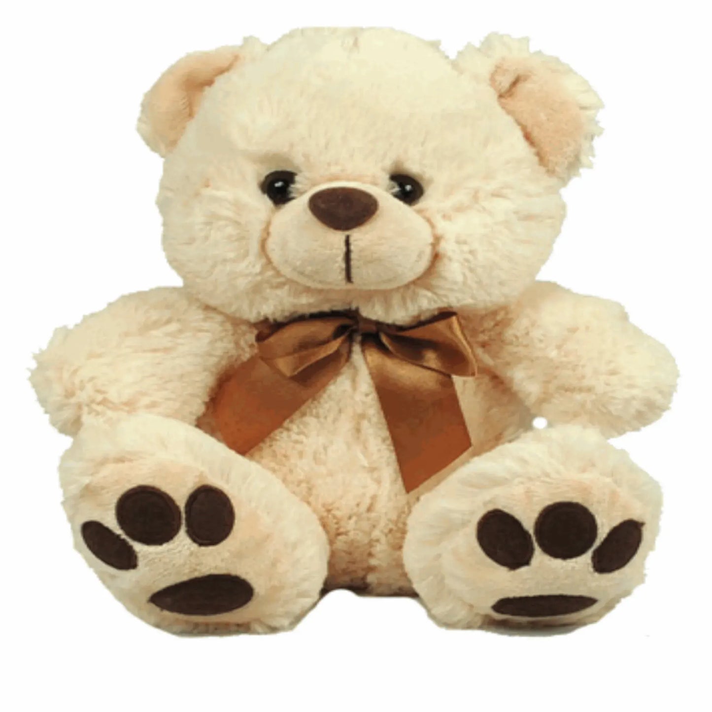 11" Beige Stuffed Teddy Bear - Miami Flower Store Same-Day Delivery Fort Lauderdale Brickell Aventura Las Olas Hallendale Beach Hollywood Sunny Isles