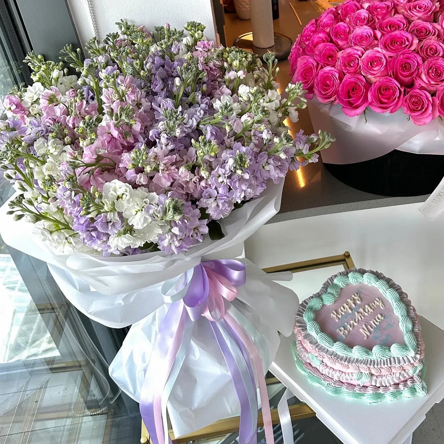 Lavender Stock Flower Bouquet - Miami Flower Store Same-Day Delivery Fort Lauderdale Brickell Aventura Las Olas Hallendale Beach Hollywood Sunny Isles
