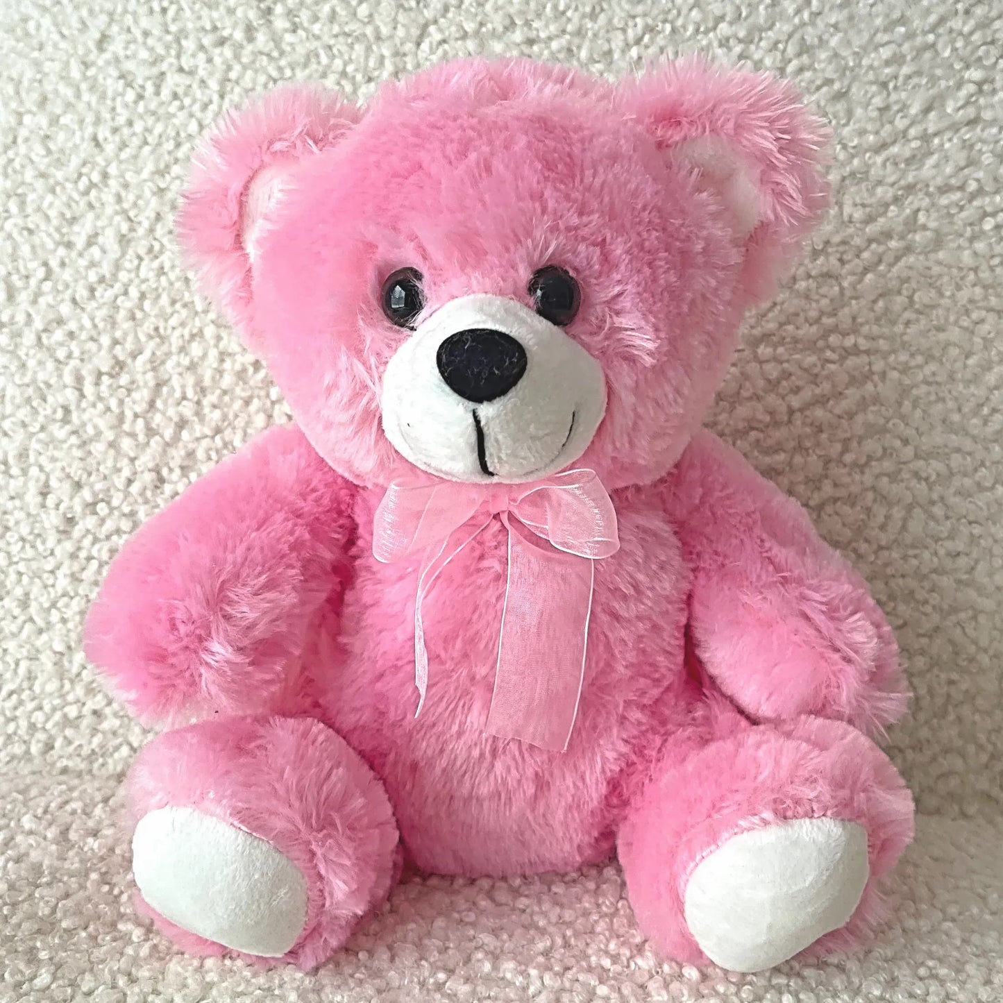 11" Pink Stuffed Teddy Bear - Miami Flower Store Same-Day Delivery Fort Lauderdale Brickell Aventura Las Olas Hallendale Beach Hollywood Sunny Isles