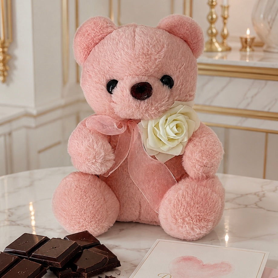 11" Pink Stuffed Teddy Bear