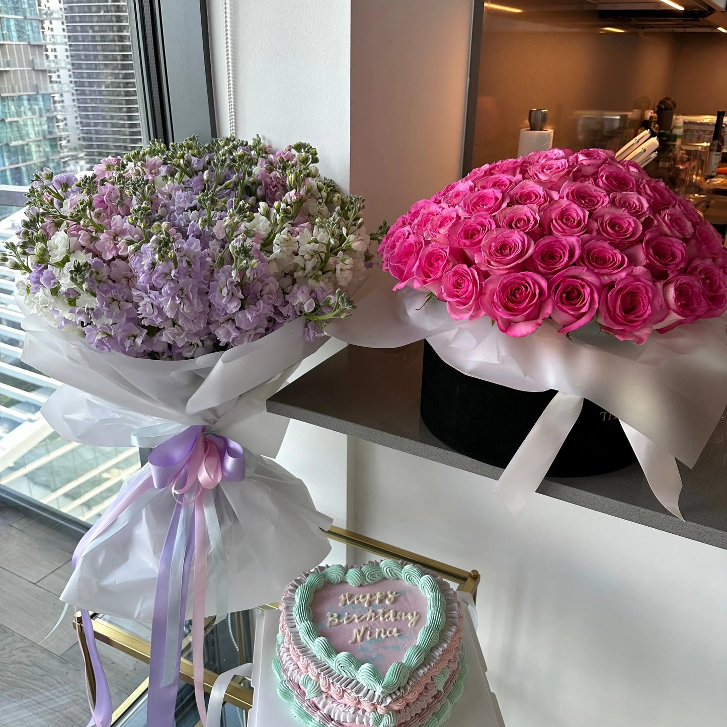 Lavender Stock Flower Bouquet - Miami Flower Store Same-Day Delivery Fort Lauderdale Brickell Aventura Las Olas Hallendale Beach Hollywood Sunny Isles