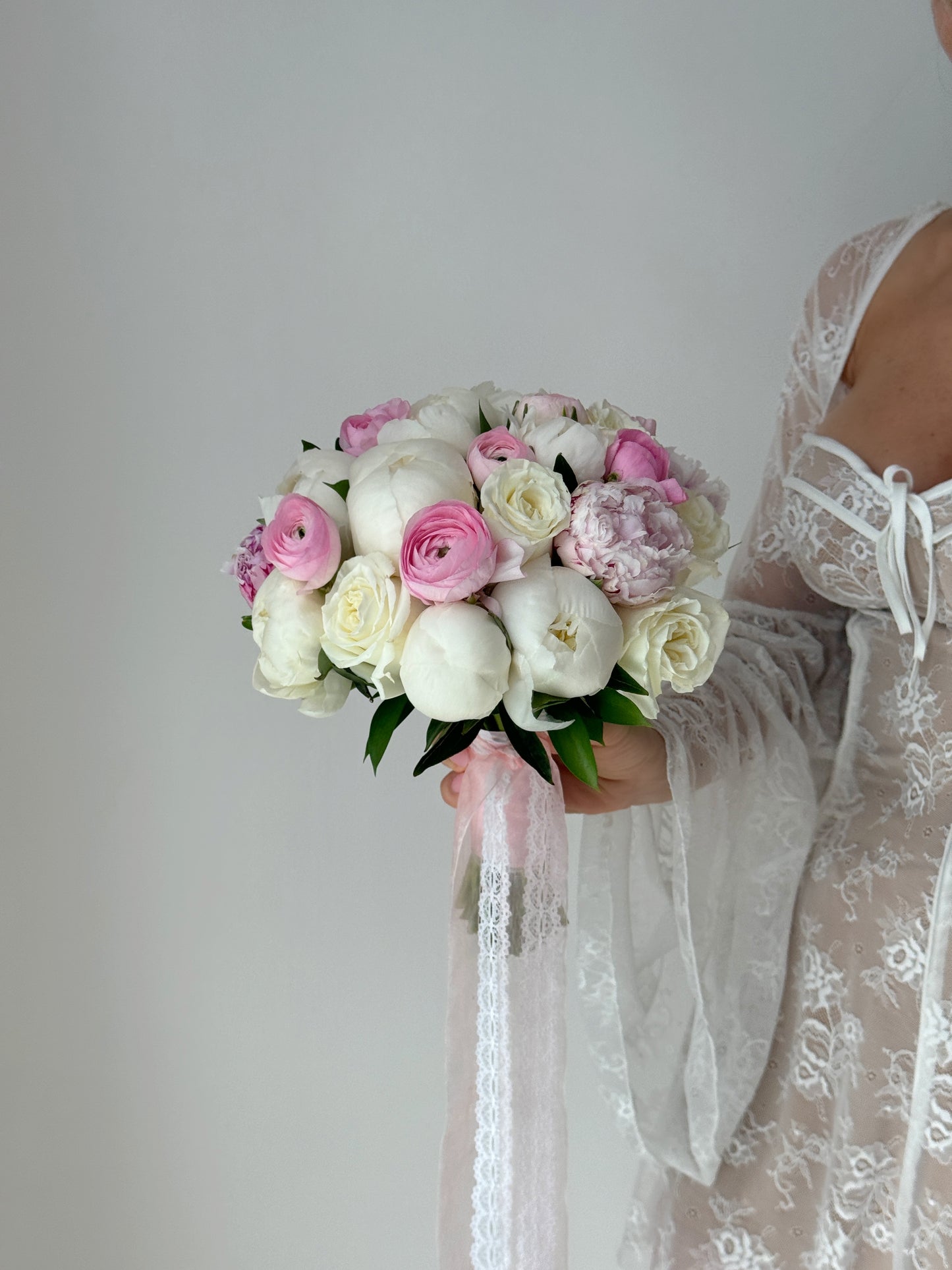 Peony Wedding Bridal Flower Bouquet With Ranunculus & Roses - Miami Flower Store Same-Day Delivery Fort Lauderdale Brickell Aventura Las Olas Hallendale Beach Hollywood Sunny Isles