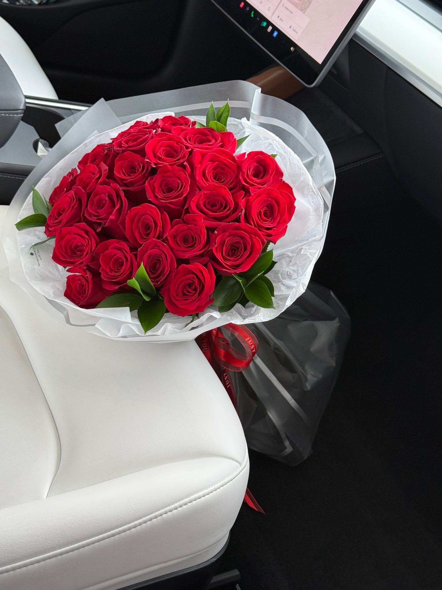 Two Dozen Red Rose Flower Bouquet Classic Bouquet - Miami Flower Store Same-Day Delivery Fort Lauderdale Brickell Aventura Las Olas Hallendale Beach Hollywood Sunny Isles