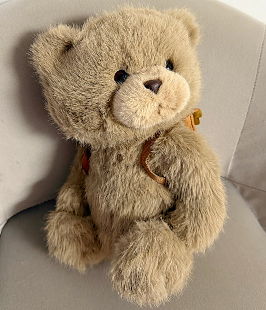 11" Sitting Brown Stuffed Teddy Bear With Backpack - Miami Flower Store Same-Day Delivery Fort Lauderdale Brickell Aventura Las Olas Hallendale Beach Hollywood Sunny Isles