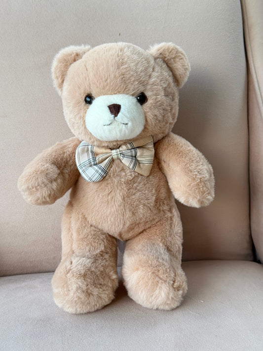 12" Milk And Brown Stuffed Teddy Bear - Miami Flower Store Same-Day Delivery Fort Lauderdale Brickell Aventura Las Olas Hallendale Beach Hollywood Sunny Isles