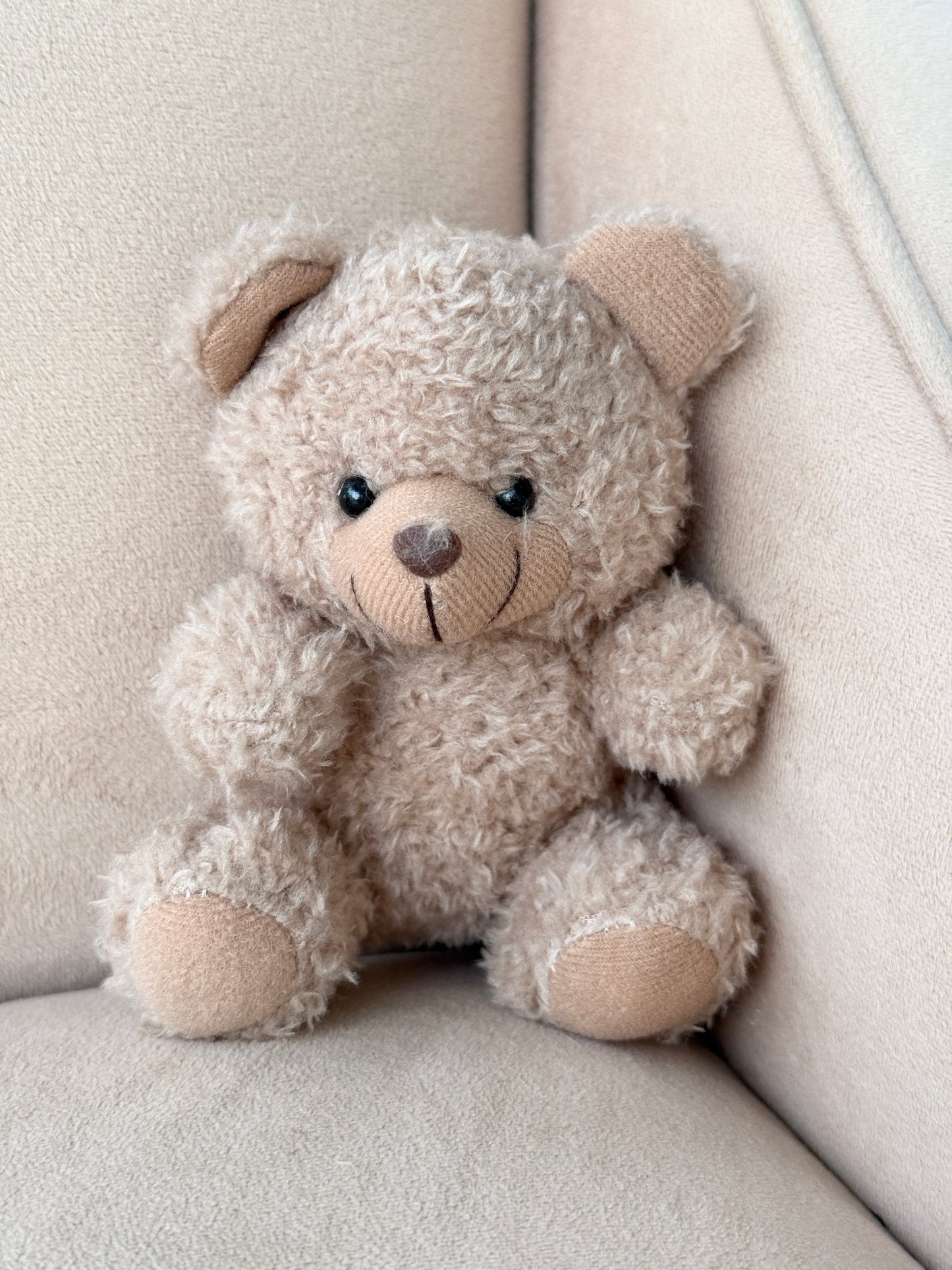 10" Beige Plush Stuffed Teddy Bear - Miami Flower Store Same-Day Delivery Fort Lauderdale Brickell Aventura Las Olas Hallendale Beach Hollywood Sunny Isles