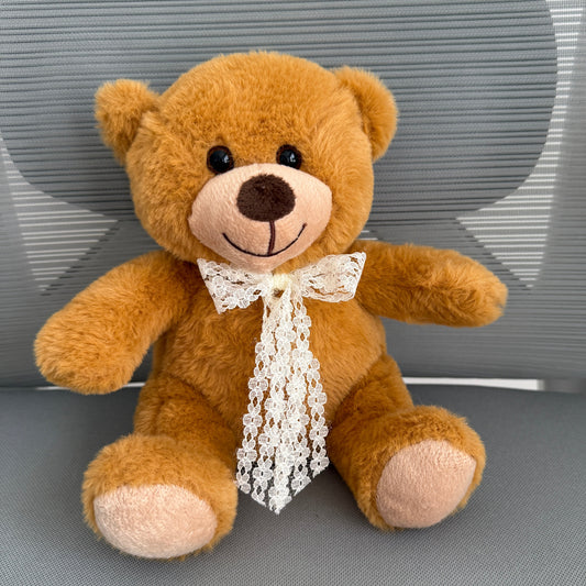 8" Sitting Brown Stuffed Teddy Bear - Miami Flower Store Same-Day Delivery Fort Lauderdale Brickell Aventura Las Olas Hallendale Beach Hollywood Sunny Isles