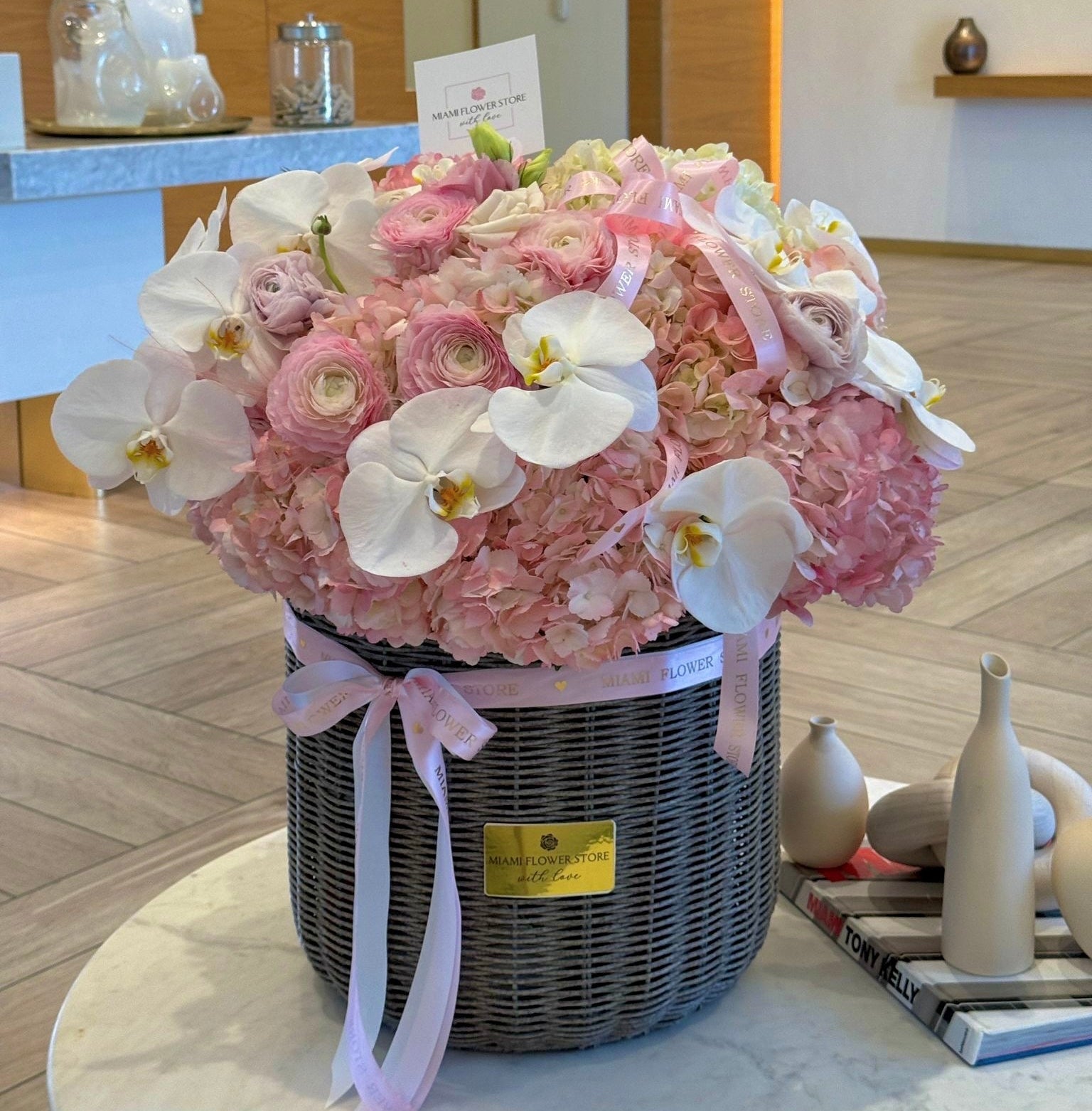 フラワー・ガーデニング   flower Basket Musical Garden of Life Basket – blue, fuchsia, orange, yellow flower