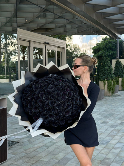 Black Rose Flower Bouquet - Miami Flower Store Same-Day Delivery Fort Lauderdale Brickell Aventura Las Olas Hallendale Beach Hollywood Sunny Isles