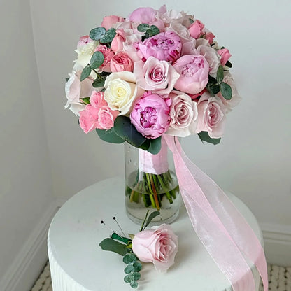 Peony Wedding Bridal Flower Bouquet - Miami Flower Store Delivery Fort Lauderdale