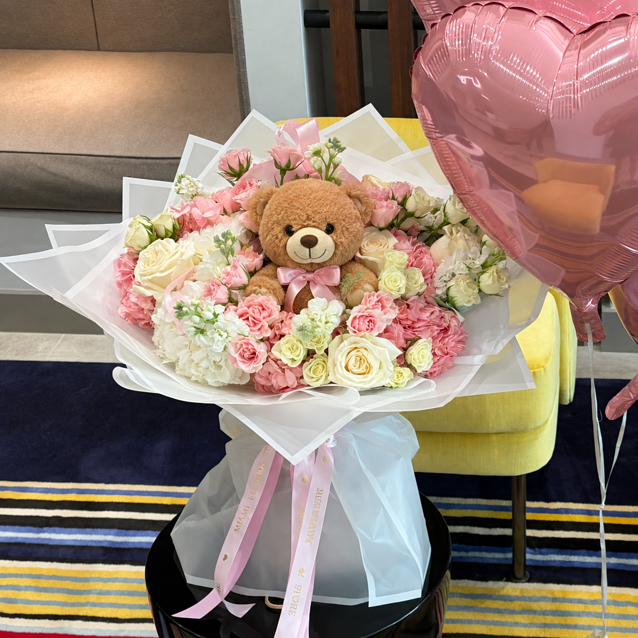 Flower Bouquet & Teddy Bear Near Fort Lauderdale|Same-Day Delivery - Miami Flower Store Same-Day Delivery Fort Lauderdale Brickell Aventura Las Olas Hallendale Beach Hollywood Sunny Isles