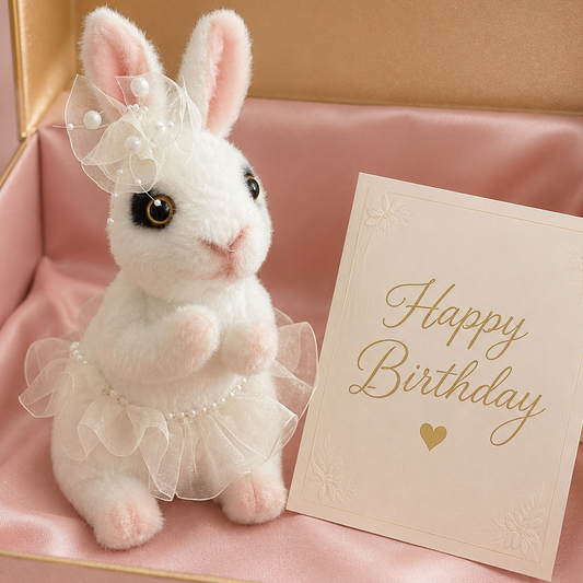 Daisy Bunny| Cute Stuffed Plush Toy - Miami Flower Store Same-Day Delivery Fort Lauderdale Brickell Aventura Las Olas Hallendale Beach Hollywood Sunny Isles