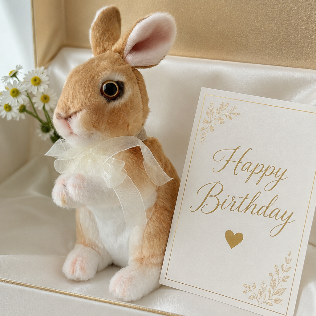 Sweet Bloom Bunny| Cute Stuffed Plush Toy - Miami Flower Store Same-Day Delivery Fort Lauderdale Brickell Aventura Las Olas Hallendale Beach Hollywood Sunny Isles
