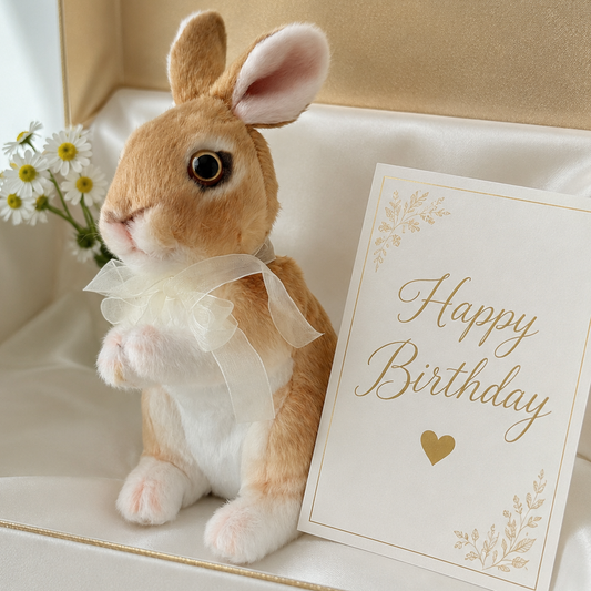 Sweet Bloom Bunny| Cute Stuffed Plush Toy - Miami Flower Store Same-Day Delivery Fort Lauderdale Brickell Aventura Las Olas Hallendale Beach Hollywood Sunny Isles