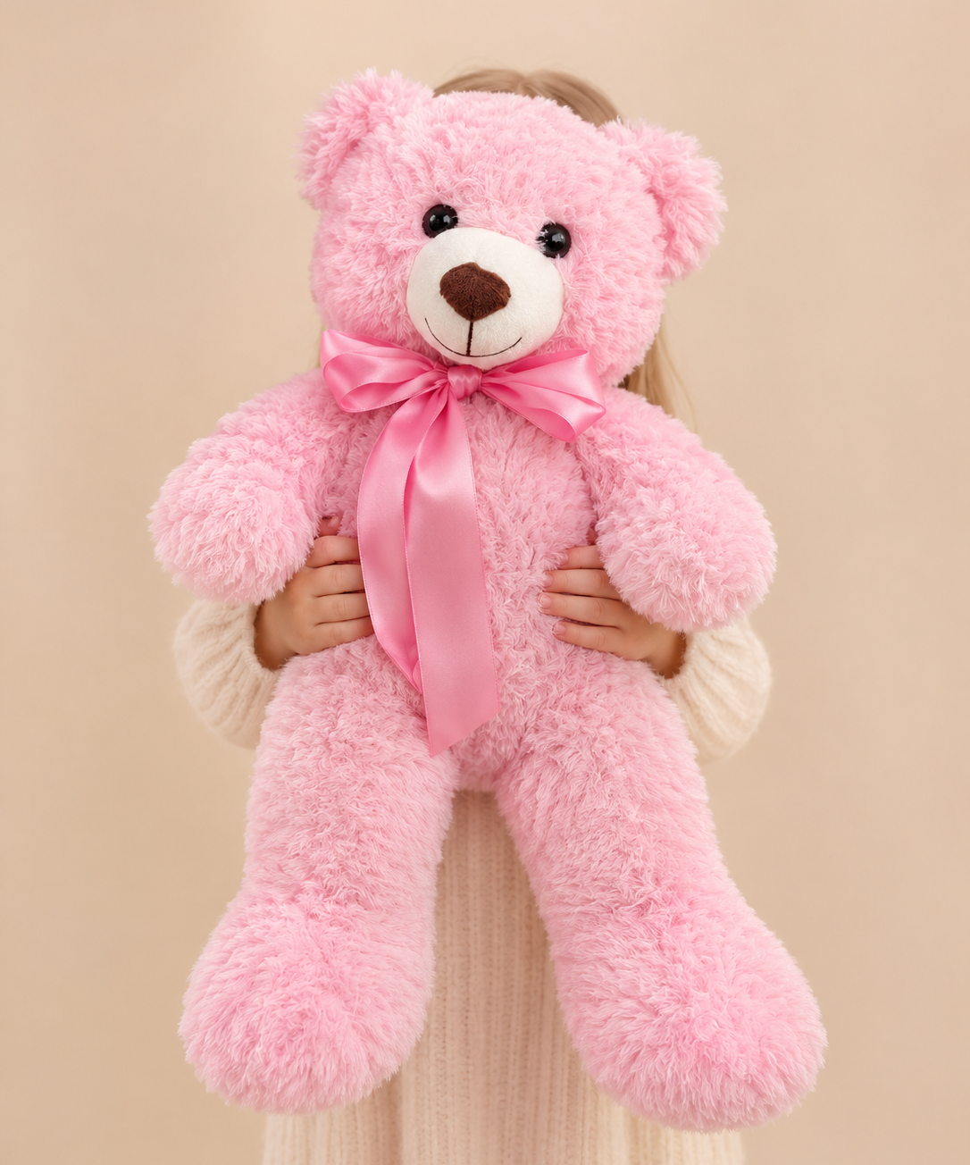 21" Pink Stuffed Teddy Bear|MiamiFlowerStore - Miami Flower Store Same-Day Delivery Fort Lauderdale Brickell Aventura Las Olas Hallendale Beach Hollywood Sunny Isles