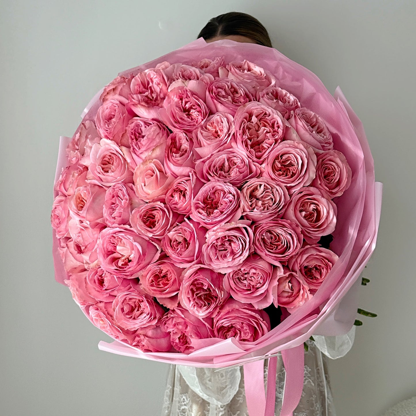 Luxurious Rose Flower Bouquet "Pink Expression" - Miami Flower Store Same-Day Delivery Fort Lauderdale Brickell Aventura Las Olas Hallendale Beach Hollywood Sunny Isles