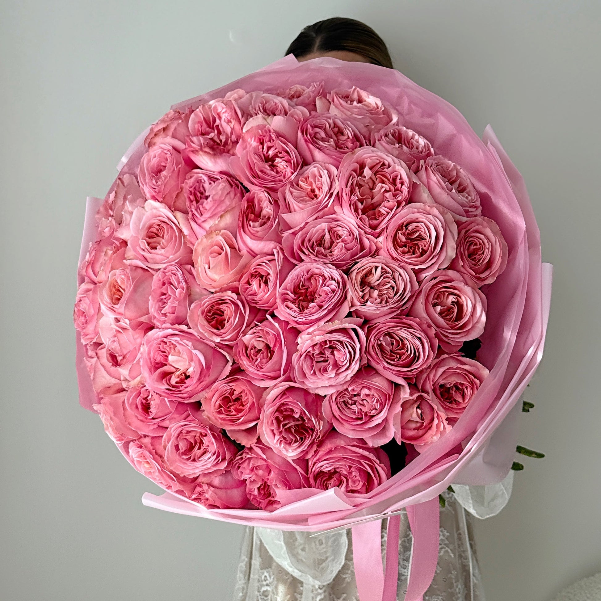 Luxurious Rose Flower Bouquet "Pink Expression" - Miami Flower Store Same-Day Delivery Fort Lauderdale Brickell Aventura Las Olas Hallendale Beach Hollywood Sunny Isles
