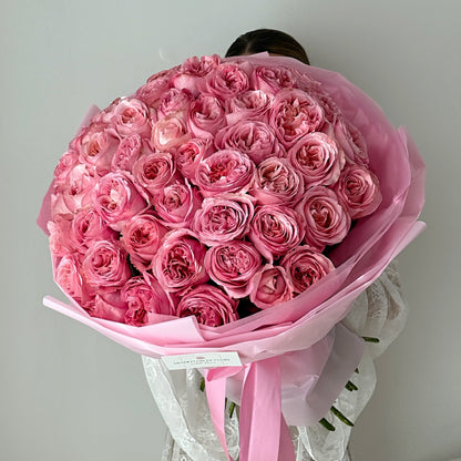 Luxurious Rose Flower Bouquet "Pink Expression" - Miami Flower Store Same-Day Delivery Fort Lauderdale Brickell Aventura Las Olas Hallendale Beach Hollywood Sunny Isles