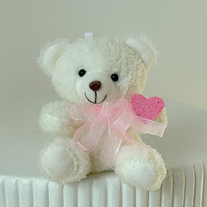 5" Sitting White Stuffed Teddy Bear - Miami Flower Store Same-Day Delivery Fort Lauderdale Brickell Aventura Las Olas Hallendale Beach Hollywood Sunny Isles
