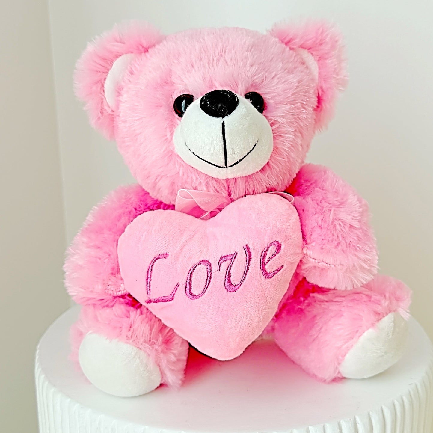 11" Pink Stuffed Teddy Bear - Miami Flower Store Same-Day Delivery Fort Lauderdale Brickell Aventura Las Olas Hallendale Beach Hollywood Sunny Isles
