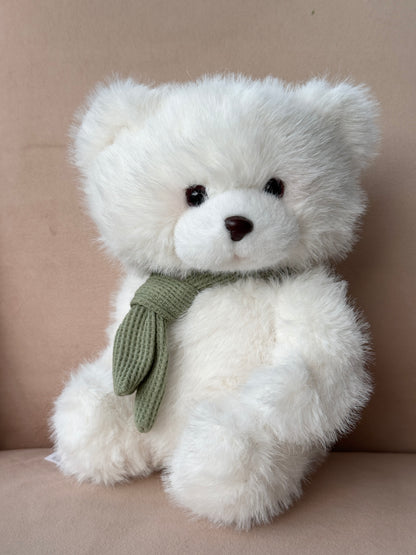 11" White Stuffed Teddy Bear - Miami Flower Store Same-Day Delivery Fort Lauderdale Brickell Aventura Las Olas Hallendale Beach Hollywood Sunny Isles
