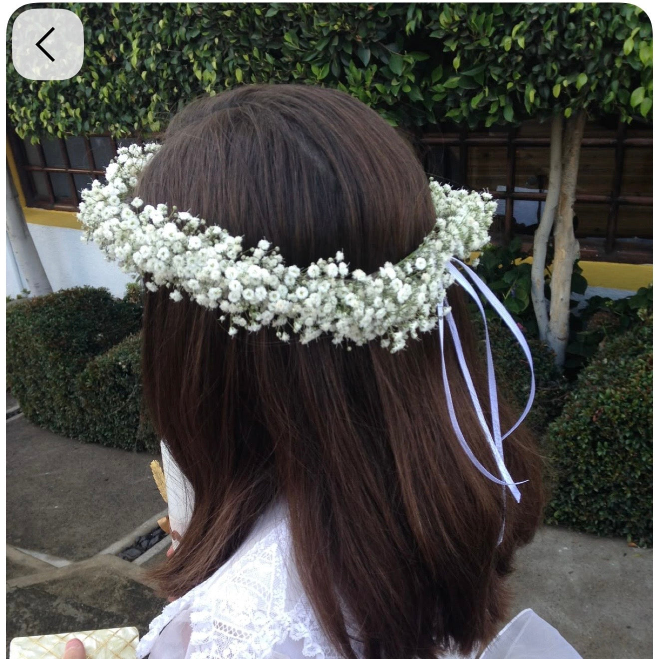 Baby's Breath Fresh Flower Crown/ Real Gypsophila Hear Crown. - Miami Flower Store Same-Day Delivery Fort Lauderdale Brickell Aventura Las Olas Hallendale Beach Hollywood Sunny Isles