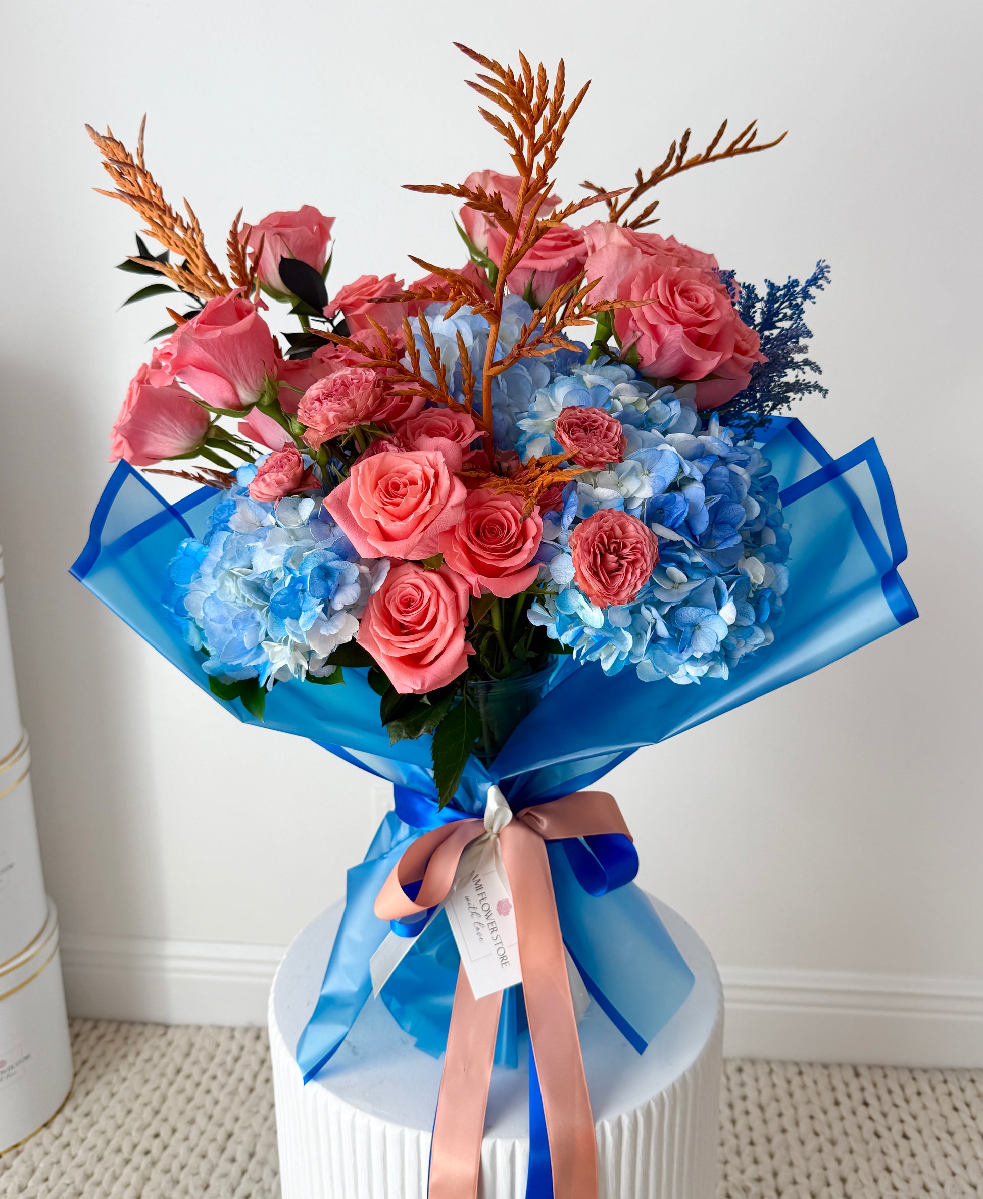 Miami Marlins Bouquet In A Vase - Miami Flower Store Same-Day Delivery Fort Lauderdale Brickell Aventura Las Olas Hallendale Beach Hollywood Sunny Isles