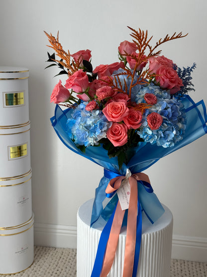 Miami Marlins Bouquet In A Vase - Miami Flower Store Same-Day Delivery Fort Lauderdale Brickell Aventura Las Olas Hallendale Beach Hollywood Sunny Isles