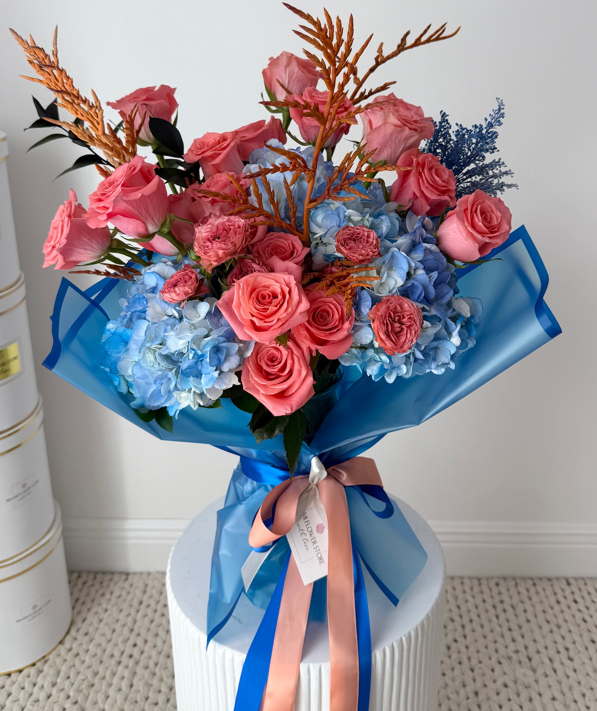 Miami Marlins Bouquet In A Vase - Miami Flower Store Same-Day Delivery Fort Lauderdale Brickell Aventura Las Olas Hallendale Beach Hollywood Sunny Isles
