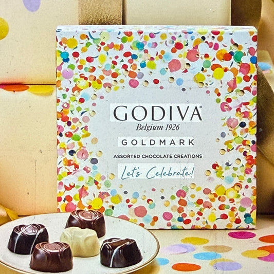 18 Pc.GODIVA Goldmark Assorted Chocolates Let's Celebrate - Miami Flower Store Same-Day Delivery Fort Lauderdale Brickell Aventura Las Olas Hallendale Beach Hollywood Sunny Isles