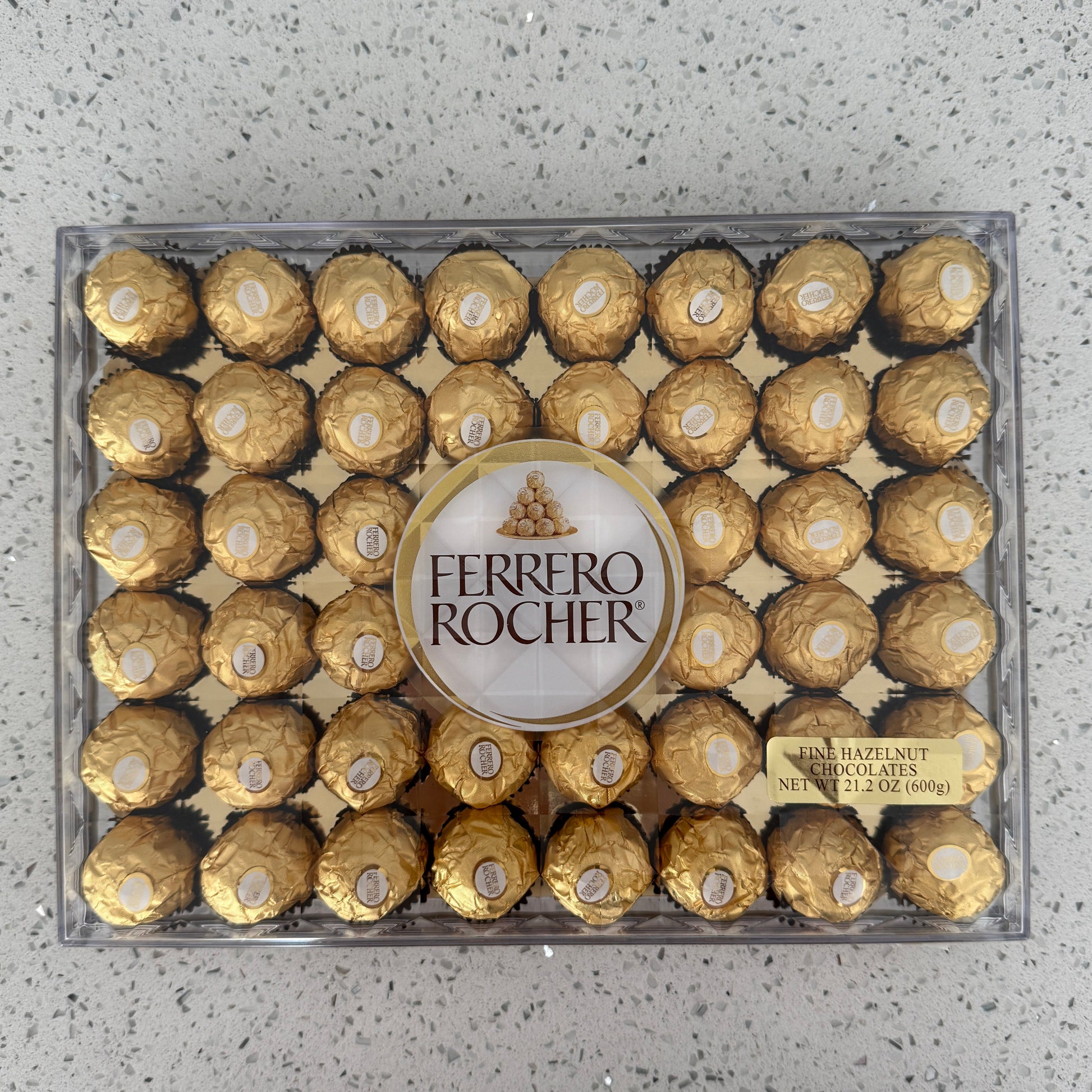 48 Pc. Ferrero Rocher Candy Box With Bow - Miami Flower Store Same-Day Delivery Fort Lauderdale Brickell Aventura Las Olas Hallendale Beach Hollywood Sunny Isles