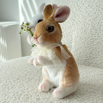 Sweet Bloom Bunny| Cute Stuffed Plush Toy - Miami Flower Store Same-Day Delivery Fort Lauderdale Brickell Aventura Las Olas Hallendale Beach Hollywood Sunny Isles