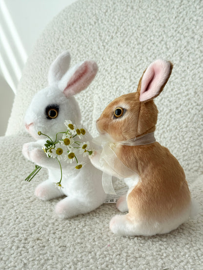Sweet Bloom Bunny| Cute Stuffed Plush Toy - Miami Flower Store Same-Day Delivery Fort Lauderdale Brickell Aventura Las Olas Hallendale Beach Hollywood Sunny Isles