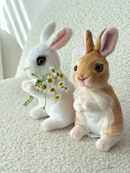 Sweet Bloom Bunny| Cute Stuffed Plush Toy - Miami Flower Store Same-Day Delivery Fort Lauderdale Brickell Aventura Las Olas Hallendale Beach Hollywood Sunny Isles