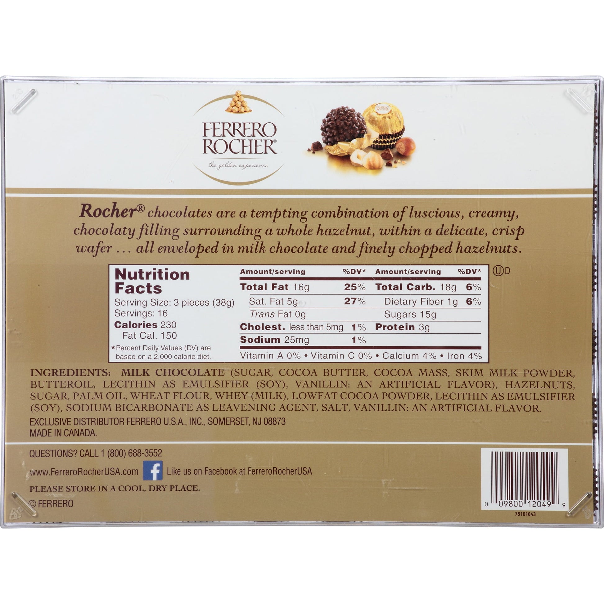 48 Pc. Ferrero Rocher Candy Box With Bow - Miami Flower Store Same-Day Delivery Fort Lauderdale Brickell Aventura Las Olas Hallendale Beach Hollywood Sunny Isles